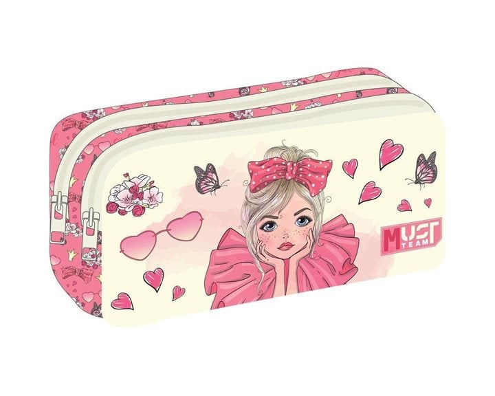 Κασετίνα Βαρελάκι Must 2 Φερμουάρ 21x6x9cm Pretty Girl 000586842
