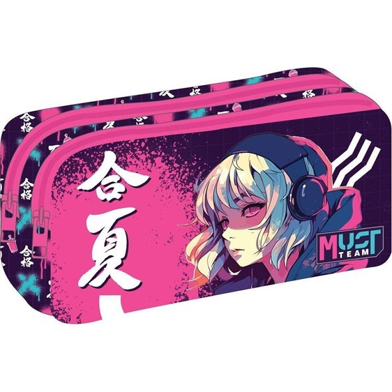 Κασετίνα Βαρελάκι Must 2 Φερμουάρ 21x6x9cm Anime 000586845