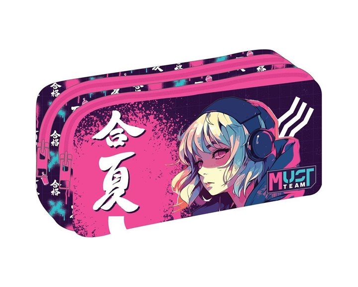 Κασετίνα Βαρελάκι Must 2 Φερμουάρ 21x6x9cm Anime 000586845