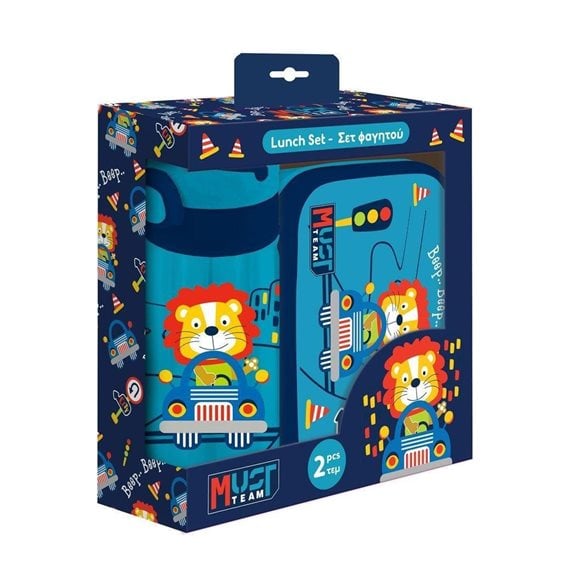 Σετ Φαγητοδοχείο PP 800ml και Παγούρι PP 500ml Must Happy Trip 000586465
