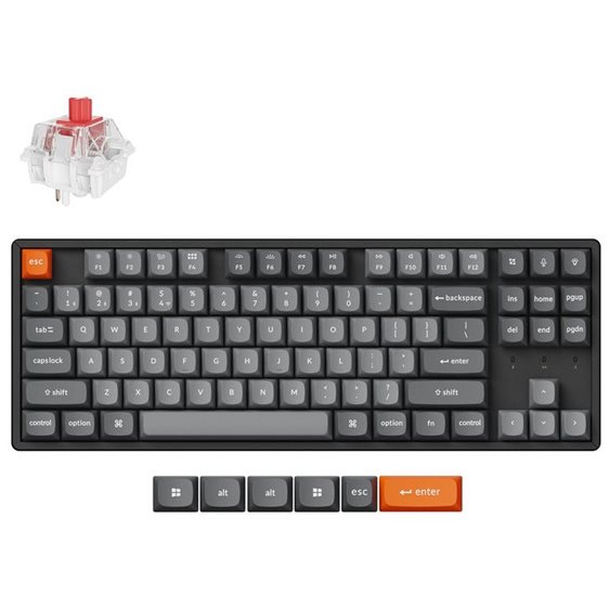 Keychron K8 Max (K8M-J1) QMK Wireless Mechanical Keyboard Red Switch Hot-Swap 80% US Layout