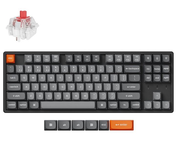 Keychron K8 Max (K8M-J1) QMK Wireless Mechanical Keyboard Red Switch Hot-Swap 80% US Layout