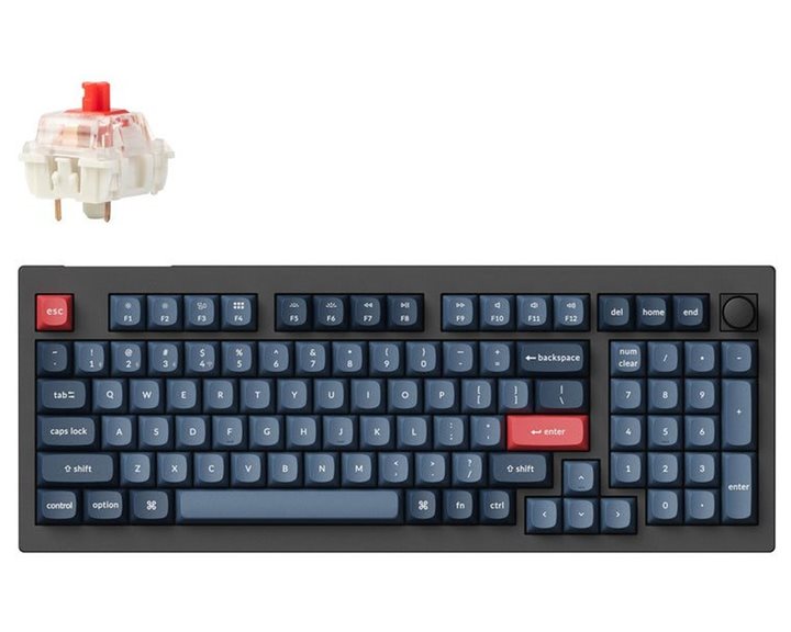 Keychron V5 Max QMK/VIA (V5M-D3) Wireless BT/2,4/Wired Custom Mechanical Keyboard Brown Sw. 96% US