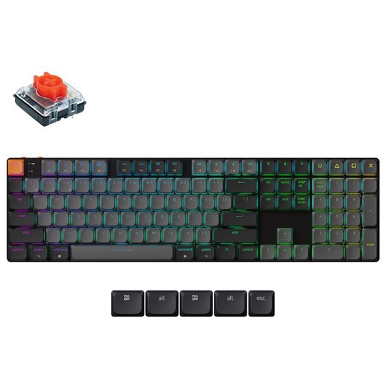 Keychron K5 V2 (K5X-B1) QMK Wireless Mechanical Keyboard Red Switch RGB 100% US Layout