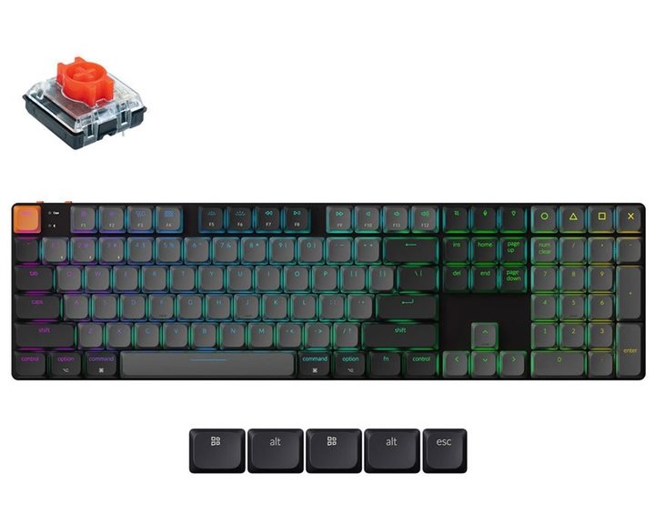 Keychron K5 V2 (K5X-B1) QMK Wireless Mechanical Keyboard Red Switch RGB 100% US Layout