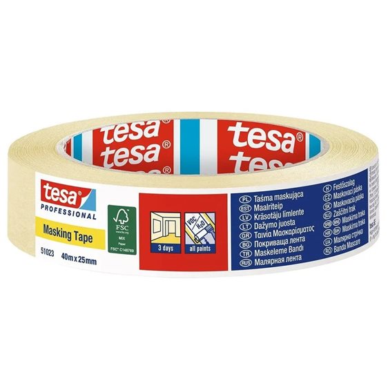 Ταινία Μασκαρίσματος Tesa Professional Μπεζ 25mmX40m