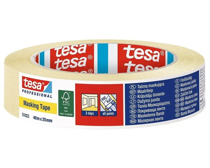 Ταινία Μασκαρίσματος Tesa Professional Μπεζ 25mmX40m