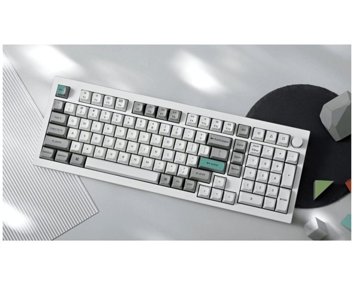 Keychron Q5 Max (Q5M-P1) QMK/VIA Wireless Custom Mechanical White Keyboard-Red Switch 96% US Layout