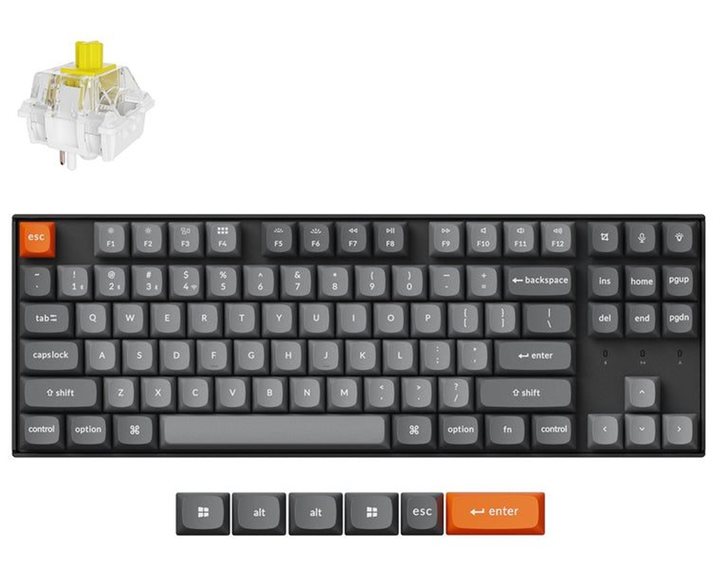 Keychron K8 Max (K8M-B4) QMK Wireless Mechanical Keyboard Banana Switch RGB 80% US Layout