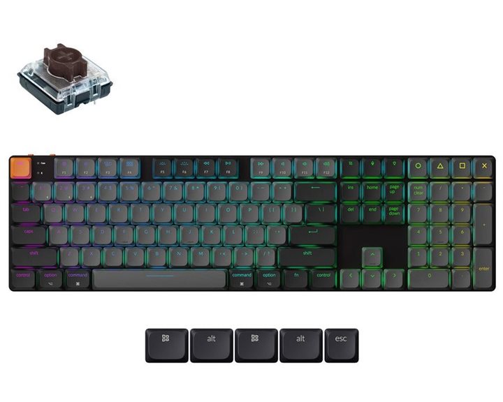 Keychron K5 V2 (K5X-B3) QMK Wireless Mechanical Keyboard Brown Switch RGB 100% US Layout