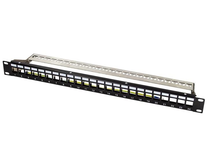 Patch panel 19'' for 24 keystone jacks Logilink NK4058