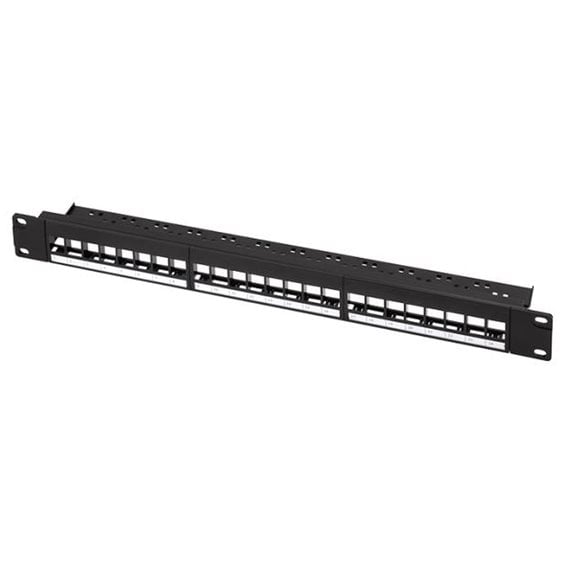 Patch panel 19'' for 24 keystone jacks Logilink unloaded NK4065
