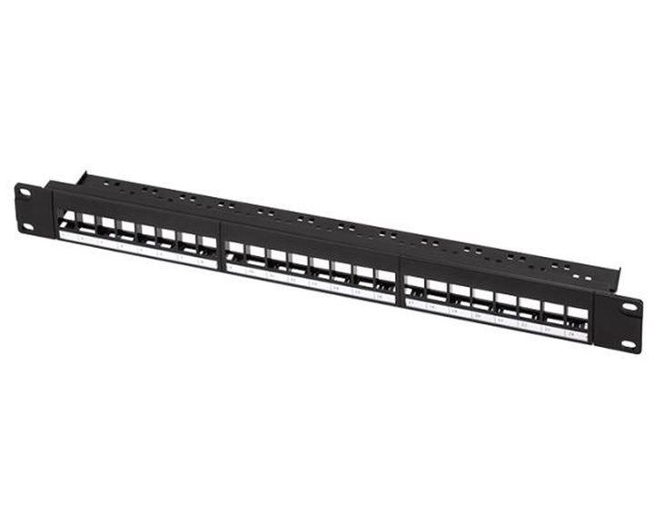 Patch panel 19'' for 24 keystone jacks Logilink unloaded NK4065