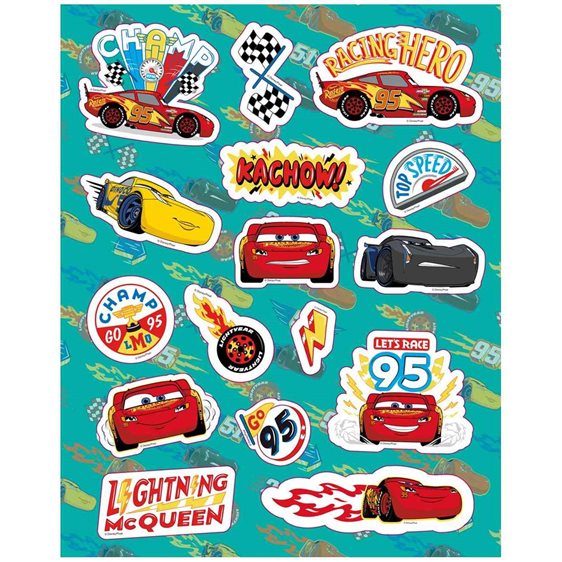 Προσχεδιασμένες Σελίδες Χρωματισμού 24φ Stickers και 6 mini Μαρκαδόρους Cars 000564599