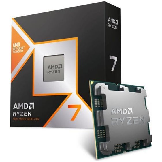 AMD CPU RYZEN 7 9800X3D, 8C/16T, 4.7-5.2GHz, CACHE 8MB L2+96MB L3, SOCKET AM5, GPU, BOX, 3YW.