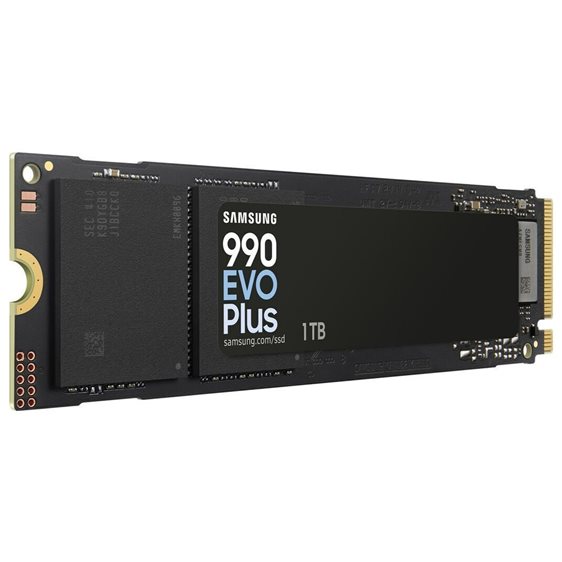 SAMSUNG SSD M.2 NVMe PCI-E GEN4/5 1TB MZ-V9S1T0BW SERIES 990 EVO PLUS, M.2 2280, NVMe PCI-E GEN4x4/5x2, READ 7150MB/s, WRITE 6300MB/s, 5YW.