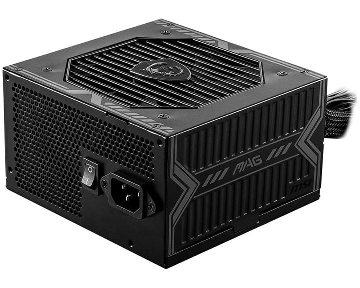 MSI PSU 650W MAG A650BN, 80+ BRONZE CERTIFIED, SLEEVE BEARING 120MM QUIET & COOL FAN, 5YW.