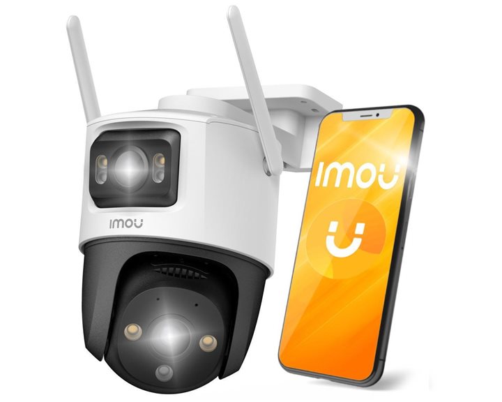 IMOU IP CAMERA CRUISER DUAL 10MP IPC-S7XP-10M0WED, OUTDOOR, DUAL CAMERA 5MP FIXED & 5MP MOTORIZED ROTATED PTZ, H.265/H.264, NIGHT VISION 30M, ZOOM, WIFI, ETHERNET, MICRO SD SLOT, MIC&SPEAKER, 2-WAY TALK, SIREN &SPOTLIGHT, IP66, SMART TRACKI