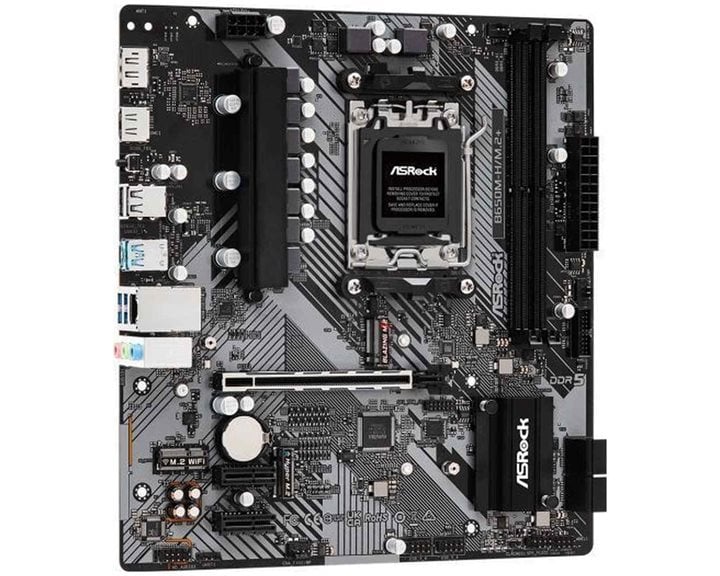 ASROCK MB B650M-H/M.2+, SOCKET AMD AM5, CS AMD B650, 2 DIMM SOCKETS DDR5, HDMI/DP, PCI-E GEN 5.0, GIGABIT LAN, MICRO-ATX, 3YW