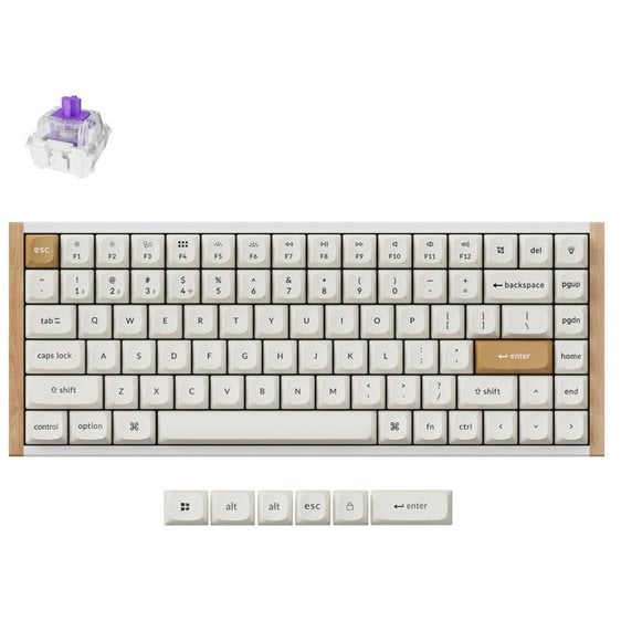 Keychron K2 HE (K2H-Q1) Wireless Magnetic Hall Effect RGB Keyboard 75% US Special Edition Wood White