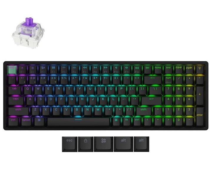 Keychron K4 HE (K4H-J1) Shine-Through Wireless Magnetic Hall Effect RGB Keyboard 96% US Layout