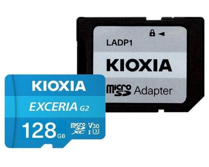 Kioxia Exceria G2 microSDXC 128GB Class 10 U3 V30 UHS-I με αντάπτορα LMEX2L128GG2