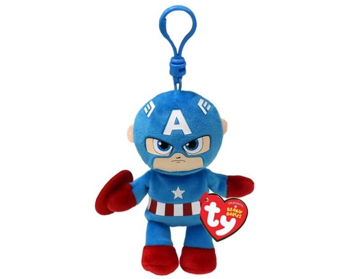 Ty Beanie Babies Κλιπ Χνουδωτό Captain America 8,5εκ.