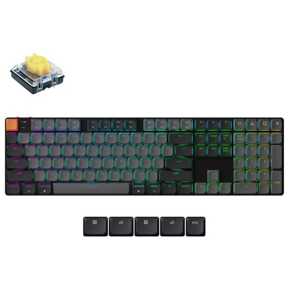Keychron K5 V2 (K5X-B4) QMK Wireless Mechanical Keyboard Banana Switch RGB 100% US Layout