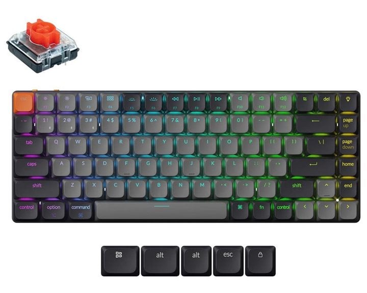 Keychron K3 V3 (K3X-B1) QMK Wireless Mechanical Keyboard Red Switch RGB 75% US Layout