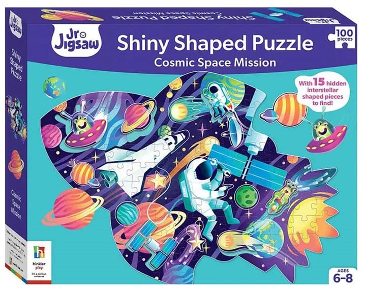 Cosmic Space Mission Shiny Shaped Puzzle