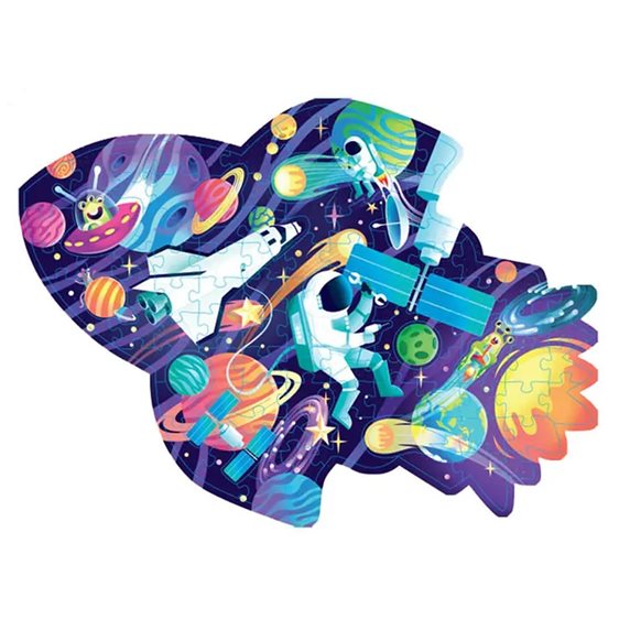 Cosmic Space Mission Shiny Shaped Puzzle