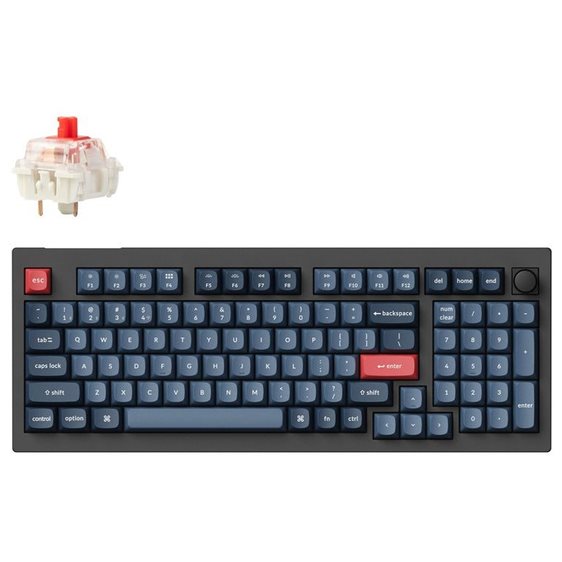 Keychron V5 Max QMK/VIA (V5M-D1) Wireless BT/2,4/Wired Custom Mechanical Keyboard Red Switch 96% US