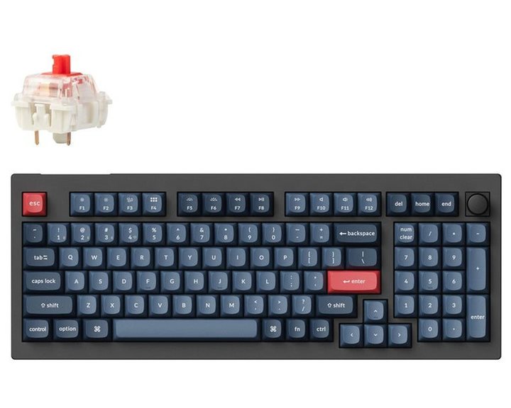 Keychron V5 Max QMK/VIA (V5M-D1) Wireless BT/2,4/Wired Custom Mechanical Keyboard Red Switch 96% US