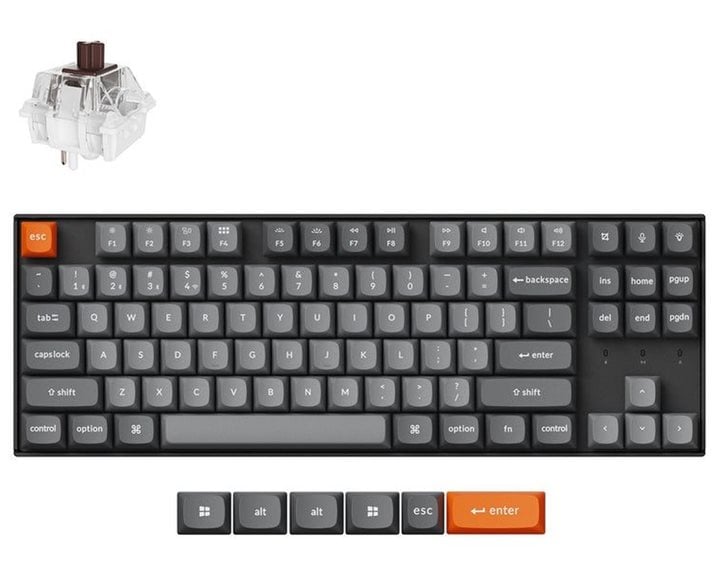 Keychron K8 Max (K8M-B3) QMK Wireless Mechanical Keyboard Brown Switch RGB 80% US Layout