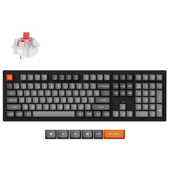 Keychron K10 Max (K10M-H1) QMK Wireless Mechanical Keyboard Red Switch RGB 100% US Layout