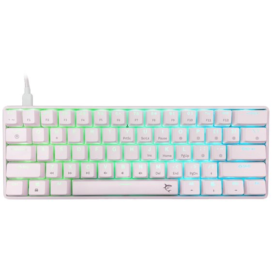 WHITE SHARK MECHANICAL KEYBOARD BLUE SWITCH GK-004221 WHITE