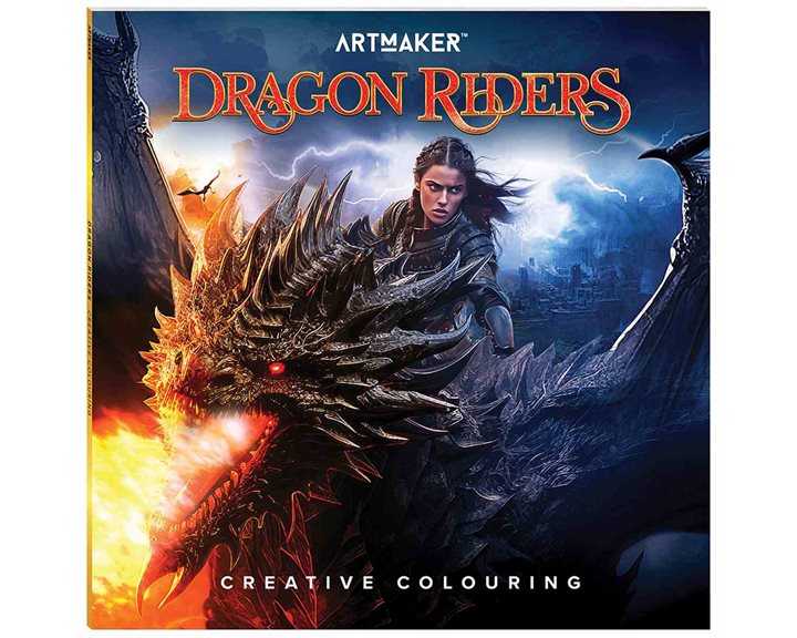 Art Maker Square Colouring Book Dragon Rider