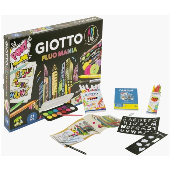 Σετ Δημιουργίας Giotto Art Fluo Mania