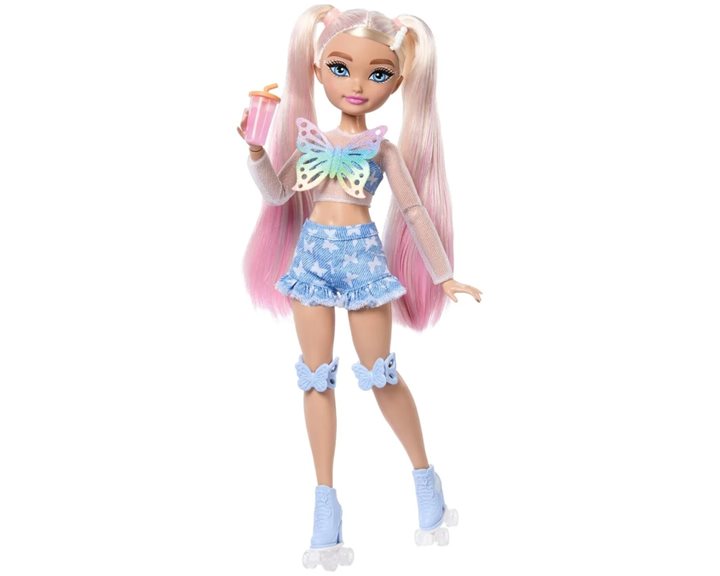Mattel Barbie Dream Besties Κούκλα Με Αξεσουάρ, Malibu Posable Roller Skating Με Ξανθά Μαλλιά JFX96