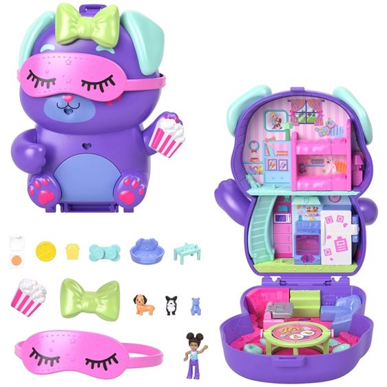 Mattel Polly Pocket Sleepover Puppy Compact Σετ Παιχνιδιών JFG56 / JCR38