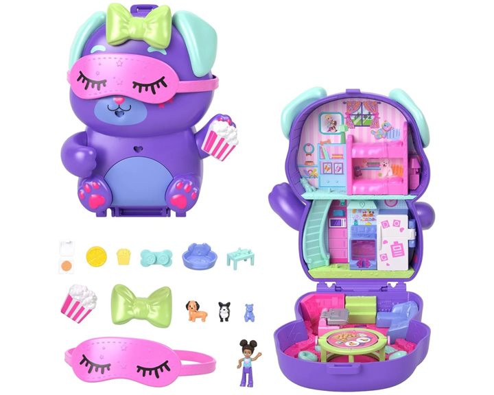 Mattel Polly Pocket Sleepover Puppy Compact Σετ Παιχνιδιών JFG56 / JCR38