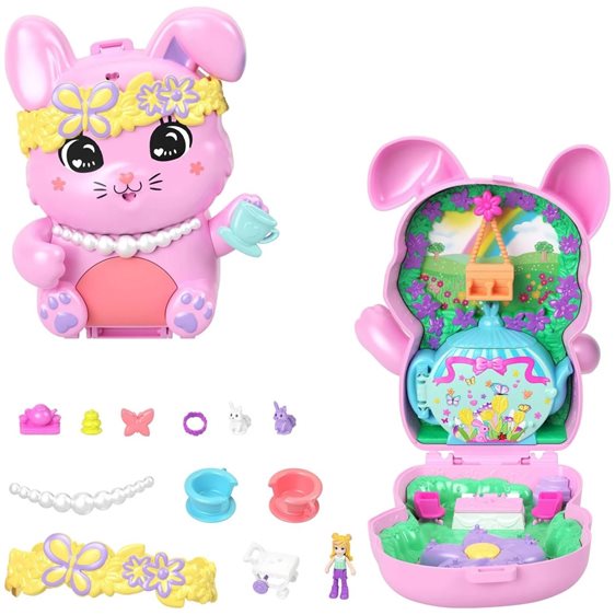 Mattel Polly Pocket Tea Party Bunny Compact Σετ Παιχνιδιών JFG56 / JCR40