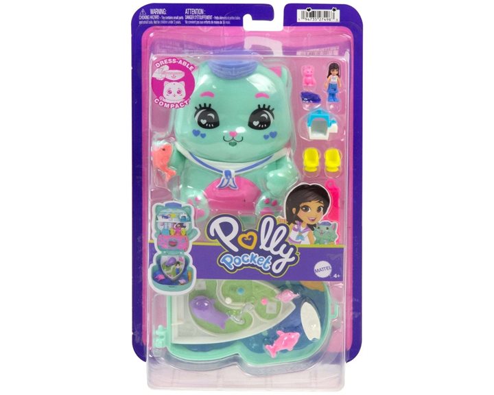 Mattel Polly Pocket Set Sail Kitty Compact Σετ Παιχνιδιών JFG56 / JCR37