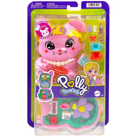 Mattel Polly Pocket Tea Party Bunny Compact Σετ Παιχνιδιών JFG56 / JCR40