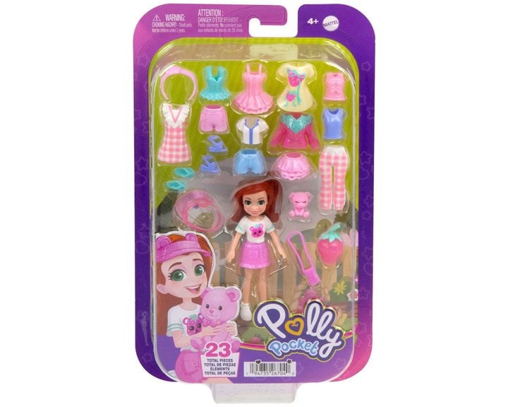 Mattel Polly - Νεα Κουκλα Με Μοδες Μεσαιο Pack Πρωινή Βόλτα
