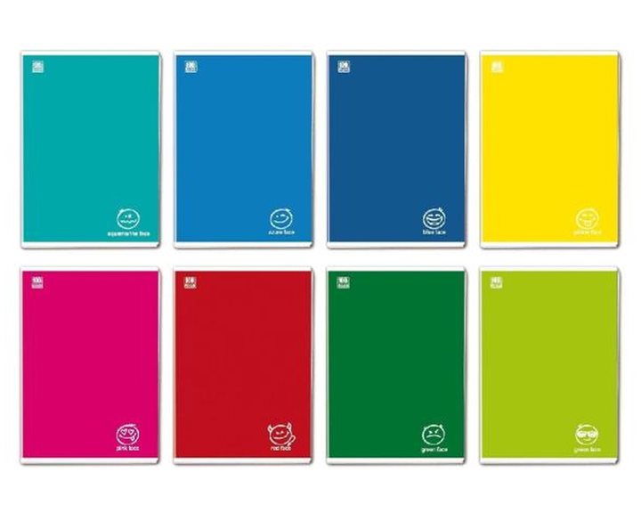 Τέτραδιο Καρφίτσα  Ριγέ Blasetti One Color Face 40φ. Α4 5912