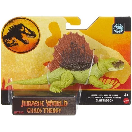 Mattel Νεες Φιγούρες Δεινοσαύρων Jurassic World Danger Pack Dimetrod Παιδική Φιγούρα Παιχνιδιού HLN49 / JCL48