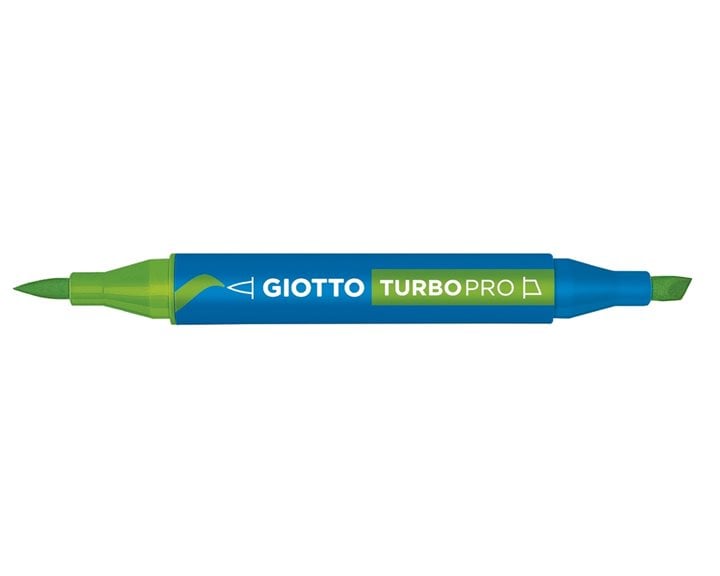 Μαρκαδόροι Giotto Διπλής Μύτης Turbopro 18 Green