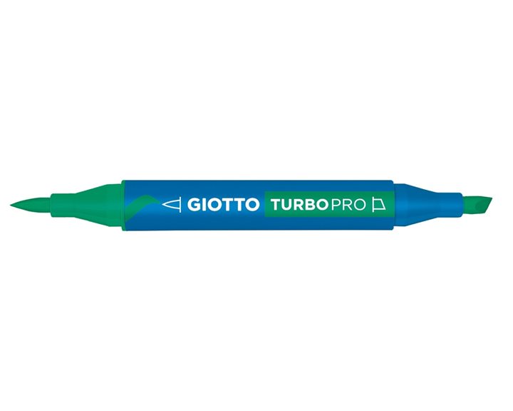 Μαρκαδόροι Giotto Διπλής Μύτης Turbopro 19 Emerald Green