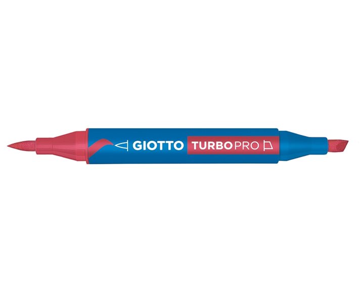 Μαρκαδόροι Giotto Διπλής Μύτης Turbopro 12 Red